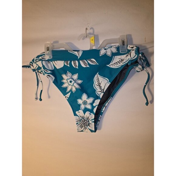 Torrid Womens Size 0 New Swimsuit Bikini Bottoms Cheeky Design Blue Floral Plus - Picture 1 of 2